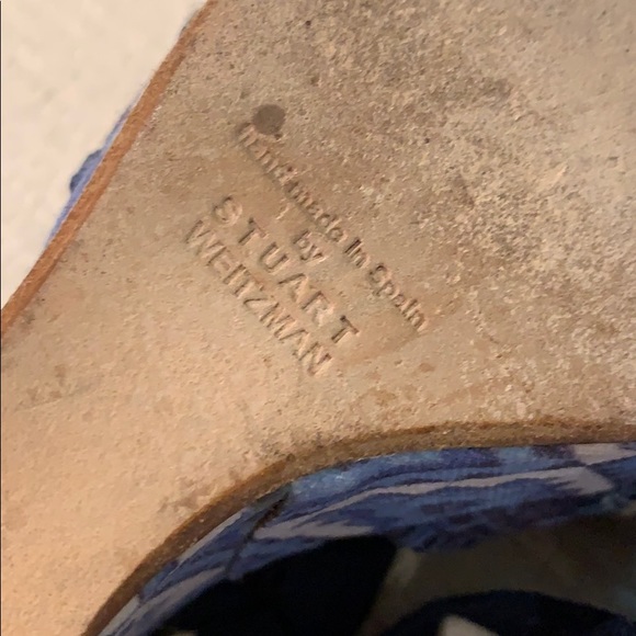 Blue Navajo Linen Print Wedges - Picture 6 of 6